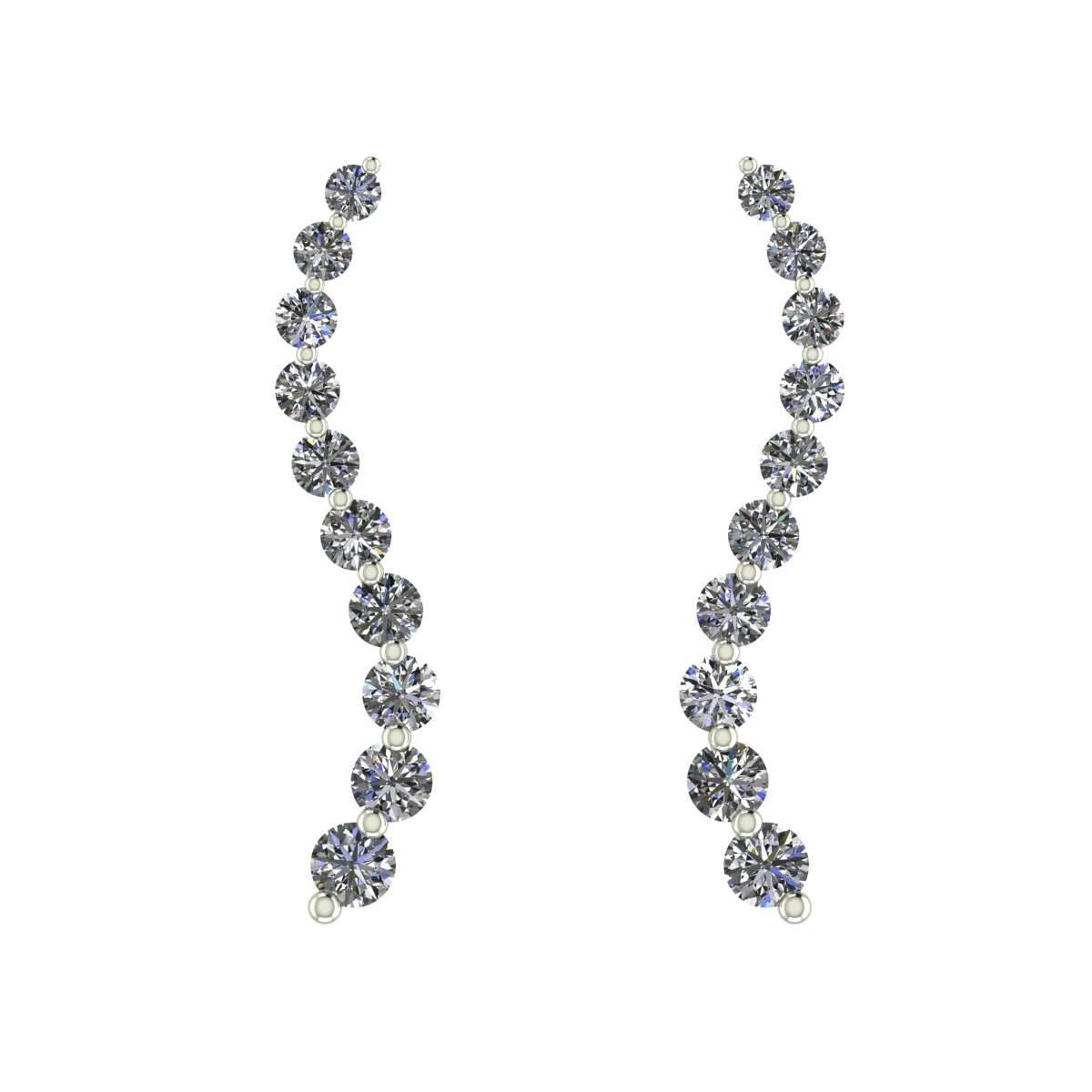 Dangling earrings 0,75 carat G-VS1