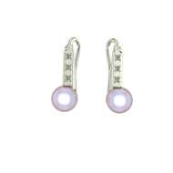 Orecchini a spillone con perle e diamanti ct. 0.01 g-vs1 Orecchini a spillone con perle e diamanti ct. 0.01 g-vs1