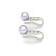 Small earrings with pearls and diamonds ct. 0.01 g-vs1