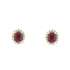Earrings with oval rubies 0.90 carats diamonds 0.10 g-vs1
