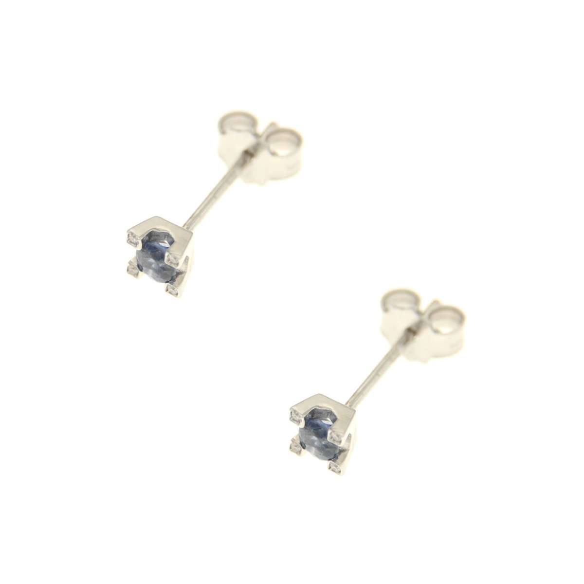 Earrings blue sapphire 0.28 cts. 0.03 ct diamonds G-VS1