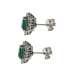 Earrings with emeralds ct 1.07 and diamond outline ct 0.50 G-VS1