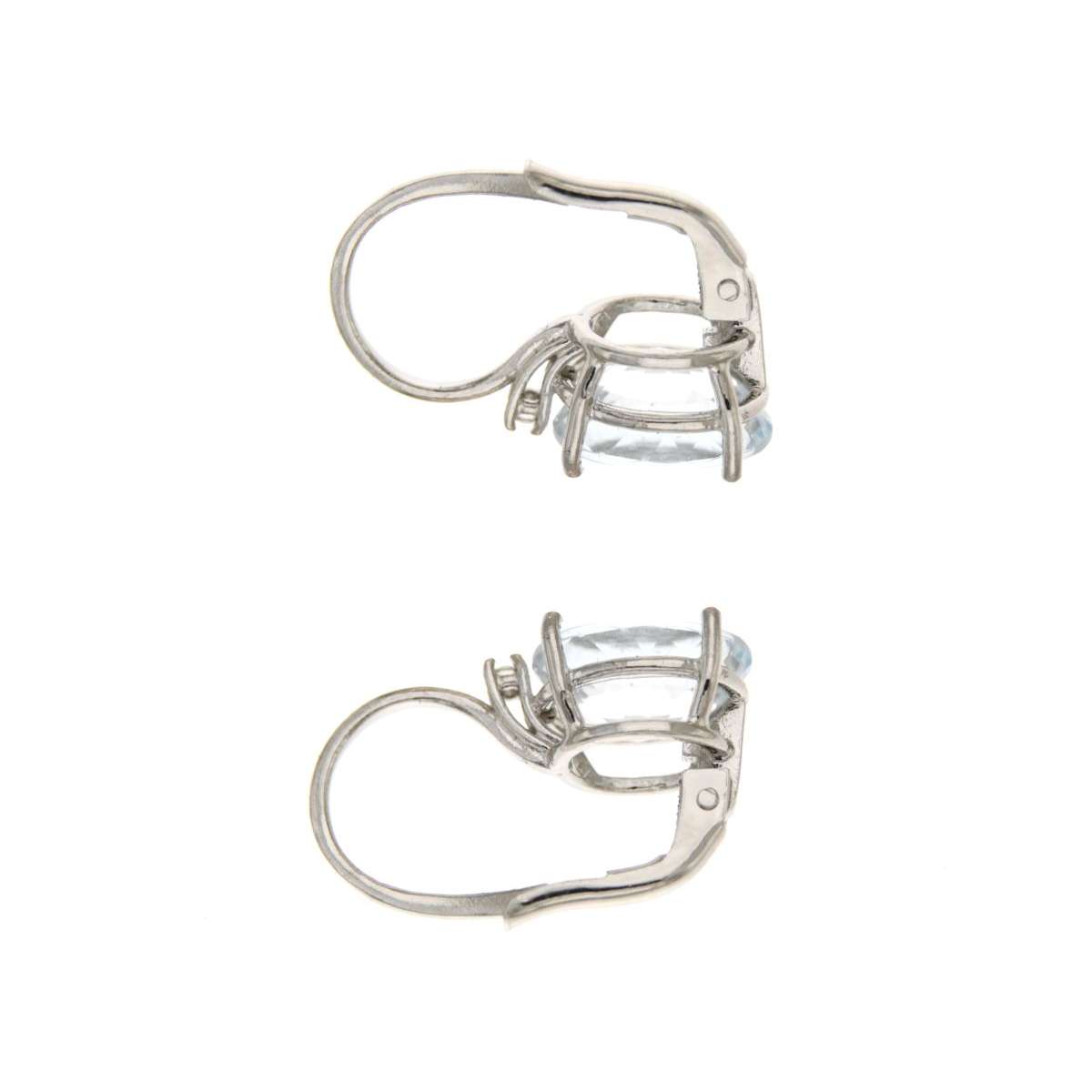 Earrings with light blue aquamarine ct 3.66 and diamonds ct 0.045 G-VS1 Earrings with light blue aquamarine ct 3.66 and diamonds ct 0.045 G-VS1