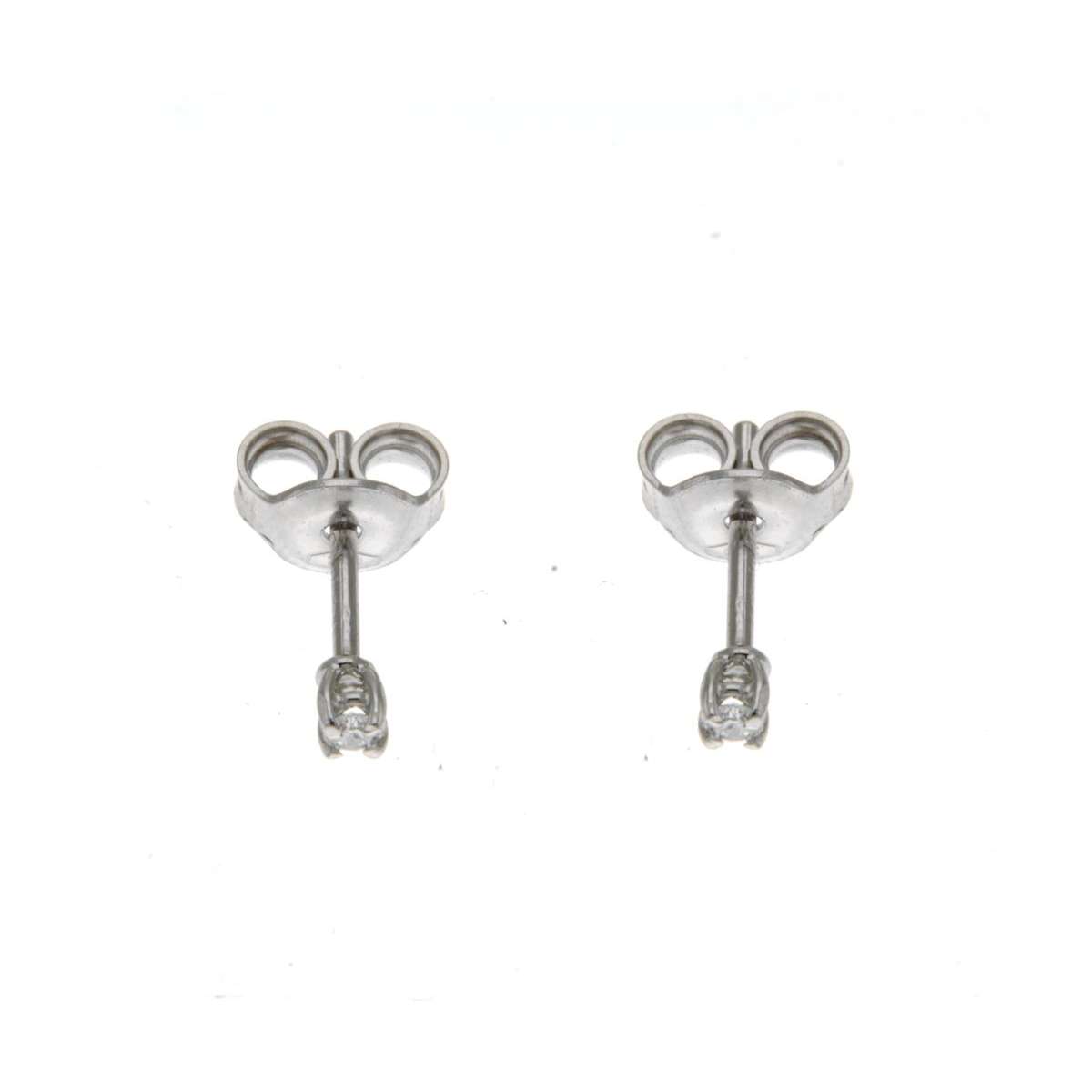 Solitaire earrings 0.08 carats set diamonds G-VS1