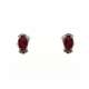 Orecchini con rubini ovali carati 0.85 diamanti carati 0.07 g-vs1