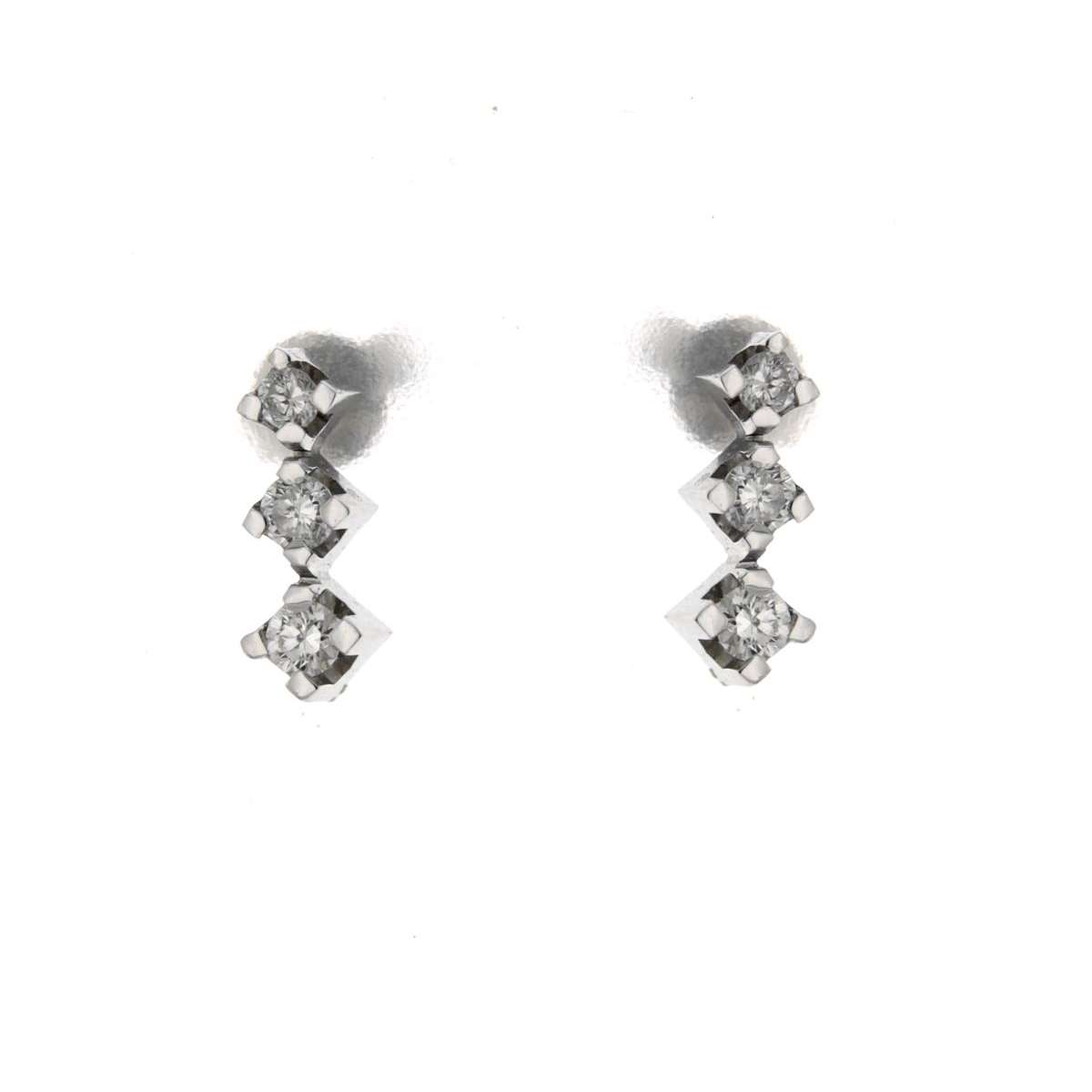 Trilogy earrings 0.35 carats diamonds G-VS1