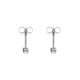 Solitaire earrings 0.05 carats set diamonds G-VS1