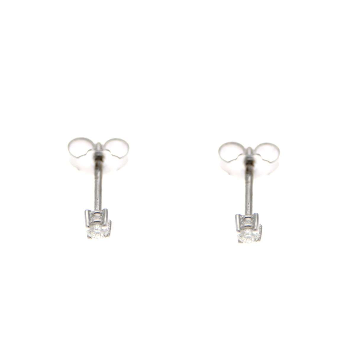 Orecchini punto luce con diamanti carati 0,05 G-VS1