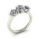 Trilogy ring in white gold diamonds certified GIA 1.50 carats D-VS1