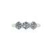 Trilogy ring in white gold diamonds certified GIA 1.50 carats D-VS1