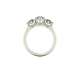 Trilogy ring in white gold diamonds certified GIA 1.50 carats D-VS1