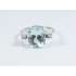 Anello con acquamarina Ct 3.50 diamanti ct 0.06 G-VS1