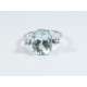 Anello con acquamarina Ct 3.50 diamanti ct 0.06 G-VS1