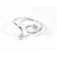 Anello contrarie oro bianco diamanti carati 0,12 G-VS1 Anello contrarie oro bianco diamanti carati 0,12 G-VS1