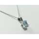 Collana con acquamarina carati 1,88 diamante  0,01 G-VS1