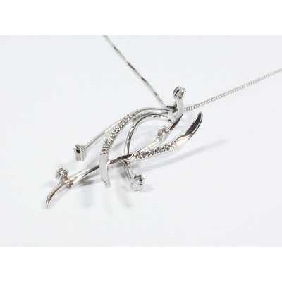 Necklace 0.12 carats diamonds G-VVS1