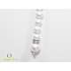 White gold lariat necklace Pearls 7.5mm and 10mm 0.06 carats diamonds G-VS1