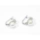 Earrings pearls 8mm 0.10 carats brilliant-cut diamonds G-VS1