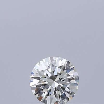 Certified Diamond IGI Carats 0.18 Color F Clarity VVS2  EX  EX  EX Fluorescence NON Brown No Milky No EyeClean 100%