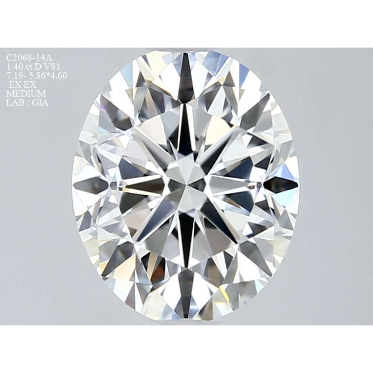 Diamante Certificato GIA Carati 1.4 Colore D Purezza VS1 - EX EX Fluorescenza MED Brown No Green No Milky No EyeClean 100% Diamante Certificato GIA Carati 1.4 Colore D Purezza VS1 - EX EX Fluorescenza MED Brown No Green No Milky No EyeClean 100%