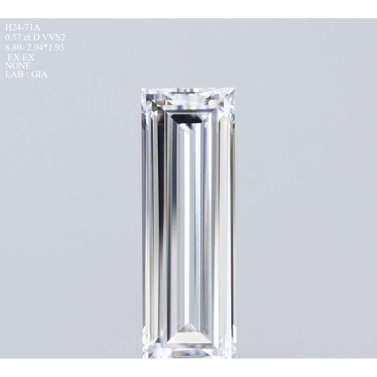 Certified Diamond GIA Carats 0.57 Color D Clarity VVS2  -  EX  EX Fluorescence NON Brown No Green No Milky No EyeClean 100%